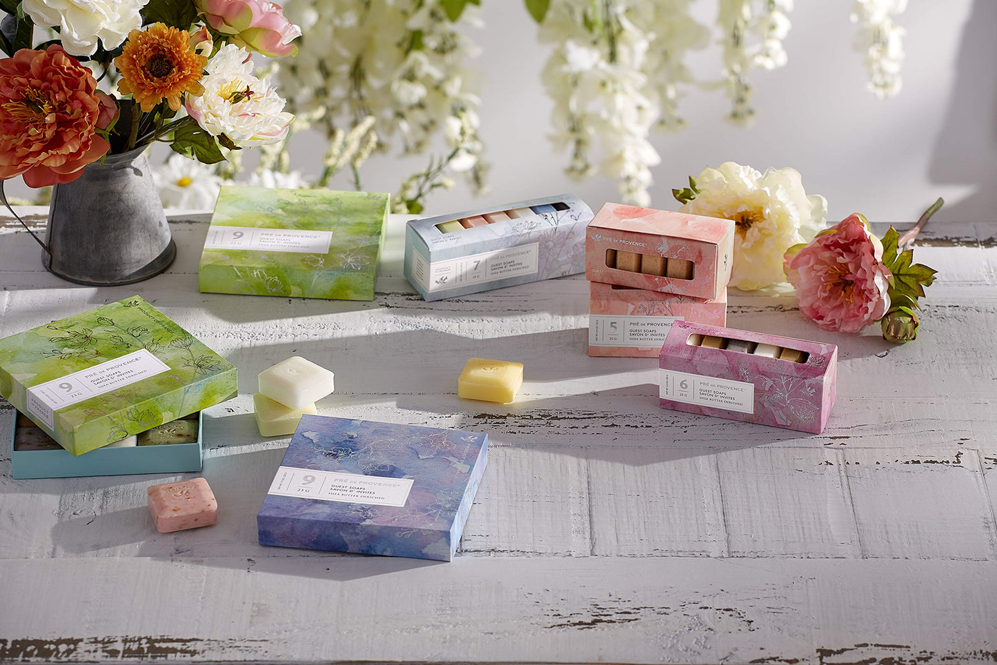 Pre de Provence Luxury Box of Guest Gift Soap (Set of 9) - Assorted,9 Count (Pack of 1)