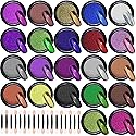 Duufin 22 Colors Chrome Nail Powders Metallic Nail Powder Mirror Effect Nail Art Chrome Powder with 22 Pcs Eyeshadow Sticks, 1g/Jar