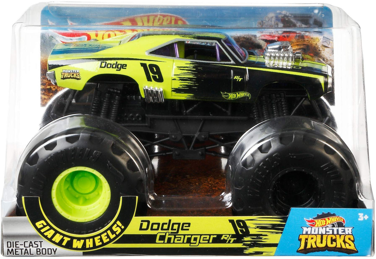 Hot Wheels 1970 Dodge Charger R/T #2 Monster Truck, 1: 24 Scale