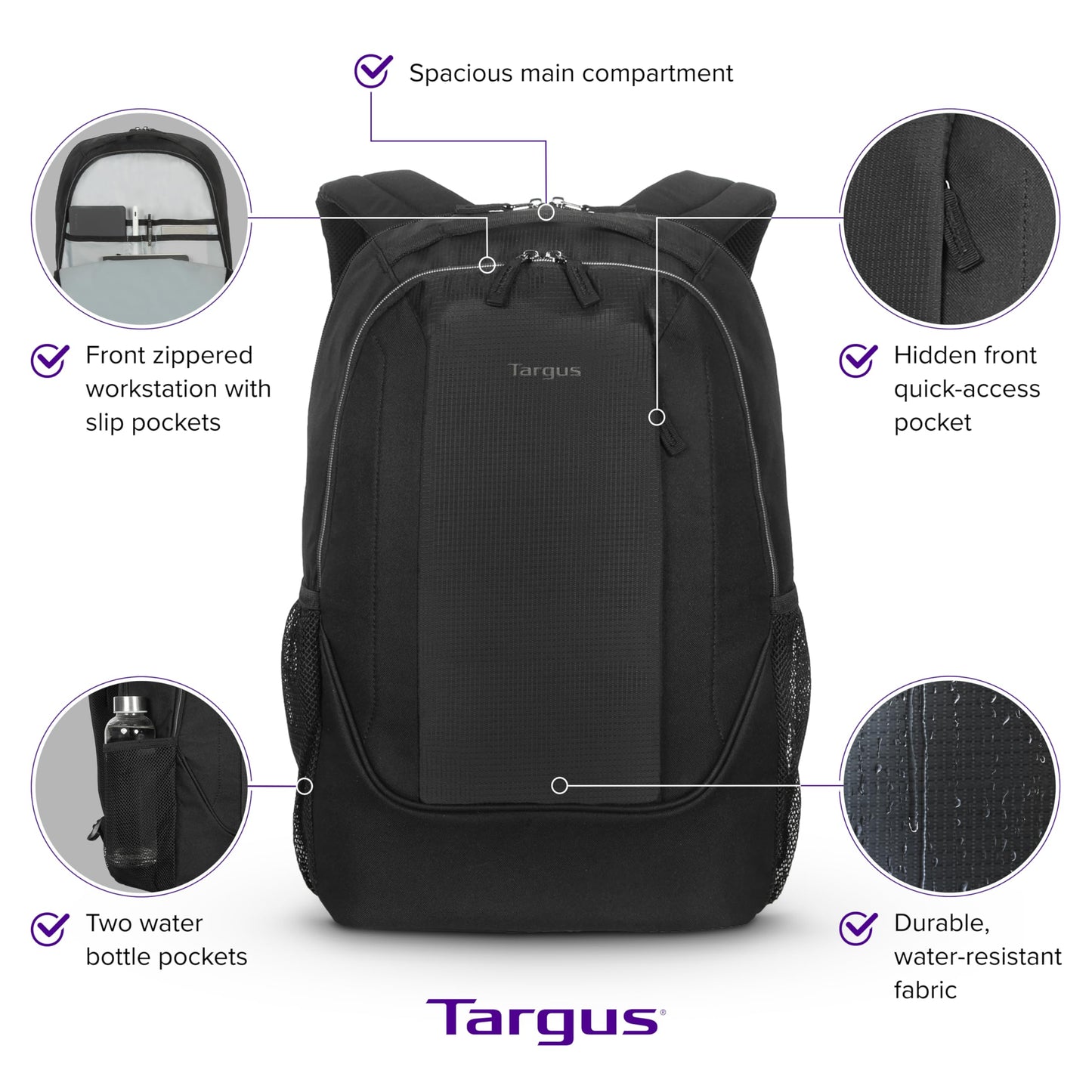 Targus Laptop Backpack 16 Inch Ascend Black