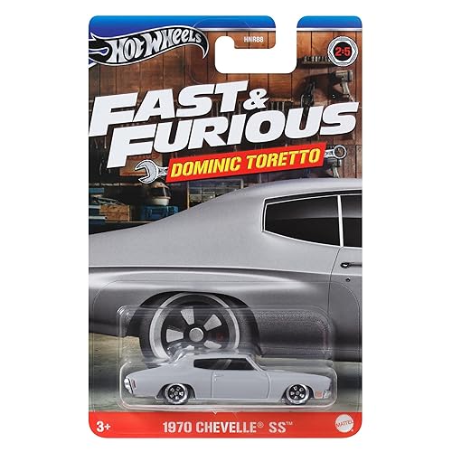 Hot Wheels Fast And Furious Dominic Toretto Auto 1970 Chevelle SS Model Die Cast Scale 1:64 - Length 7 cm - HRW49
