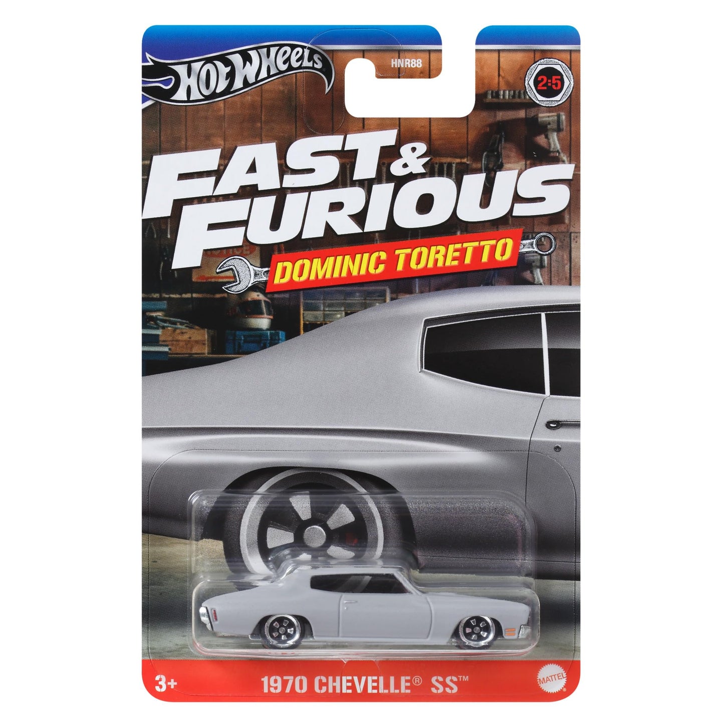 Hot Wheels Fast And Furious Dominic Toretto Auto 1970 Chevelle SS Model Die Cast Scale 1:64 - Length 7 cm - HRW49