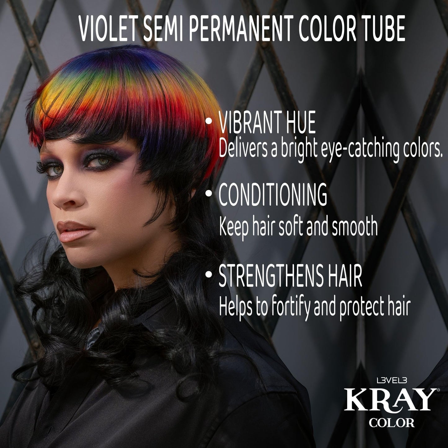 L3 - Level 3 Kray Semi Permanent Hair Color - Semi Permanent Hair Dye with Aloe Vera - Violet Beauty & Personal Care L3