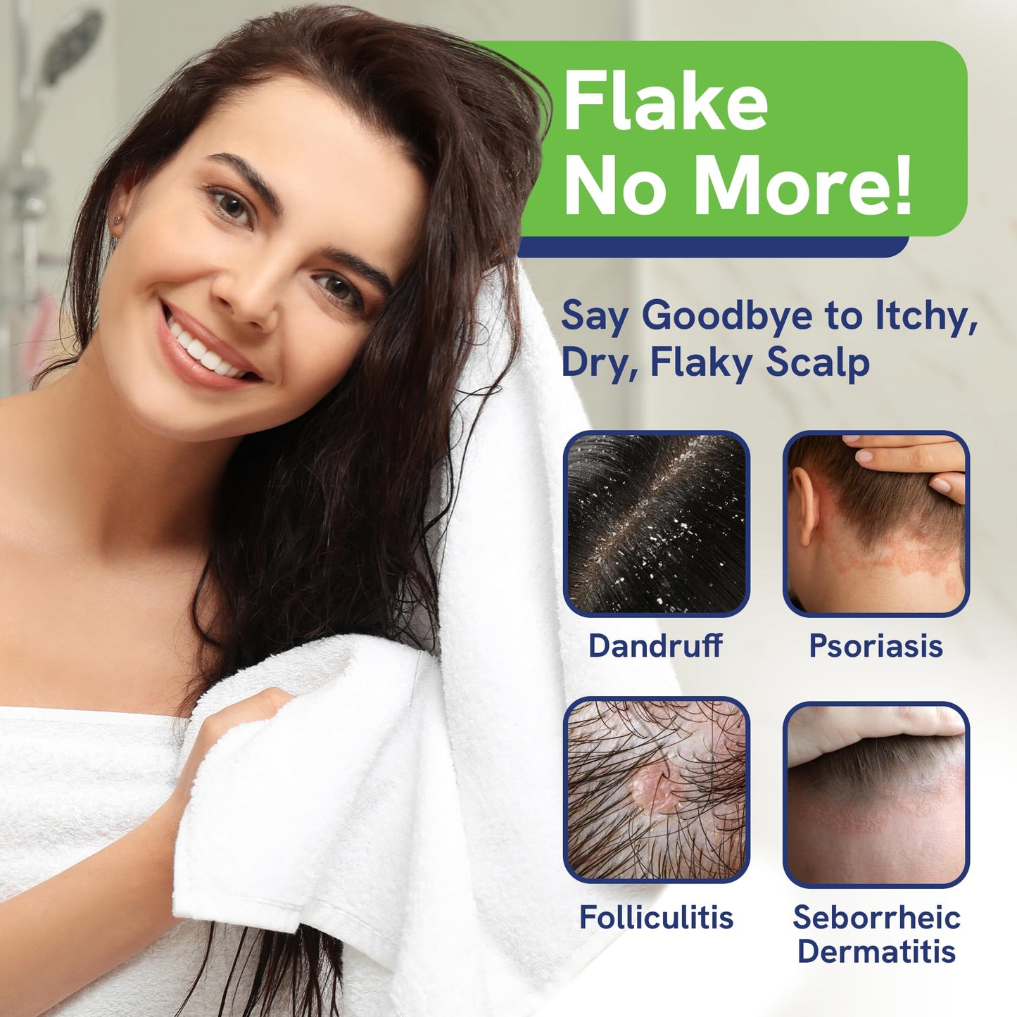 Sulfate-Free and Fragrance Free Shampoo and Conditioner Set, Safe for Seborrheic Dermatitis, To Soothe Dry and Itchy Scalp - Anti-Dandruff Shampoo