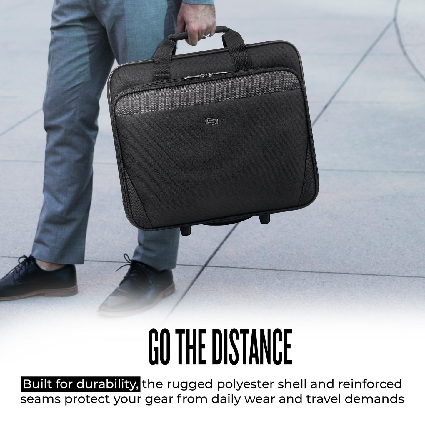 Solo New York Rolling Catalog Case with Wheels - Roller Laptop Bag, Wheeled Briefcase for Women & Men, Carry On Size for Travel, Fits 17.3" Computer