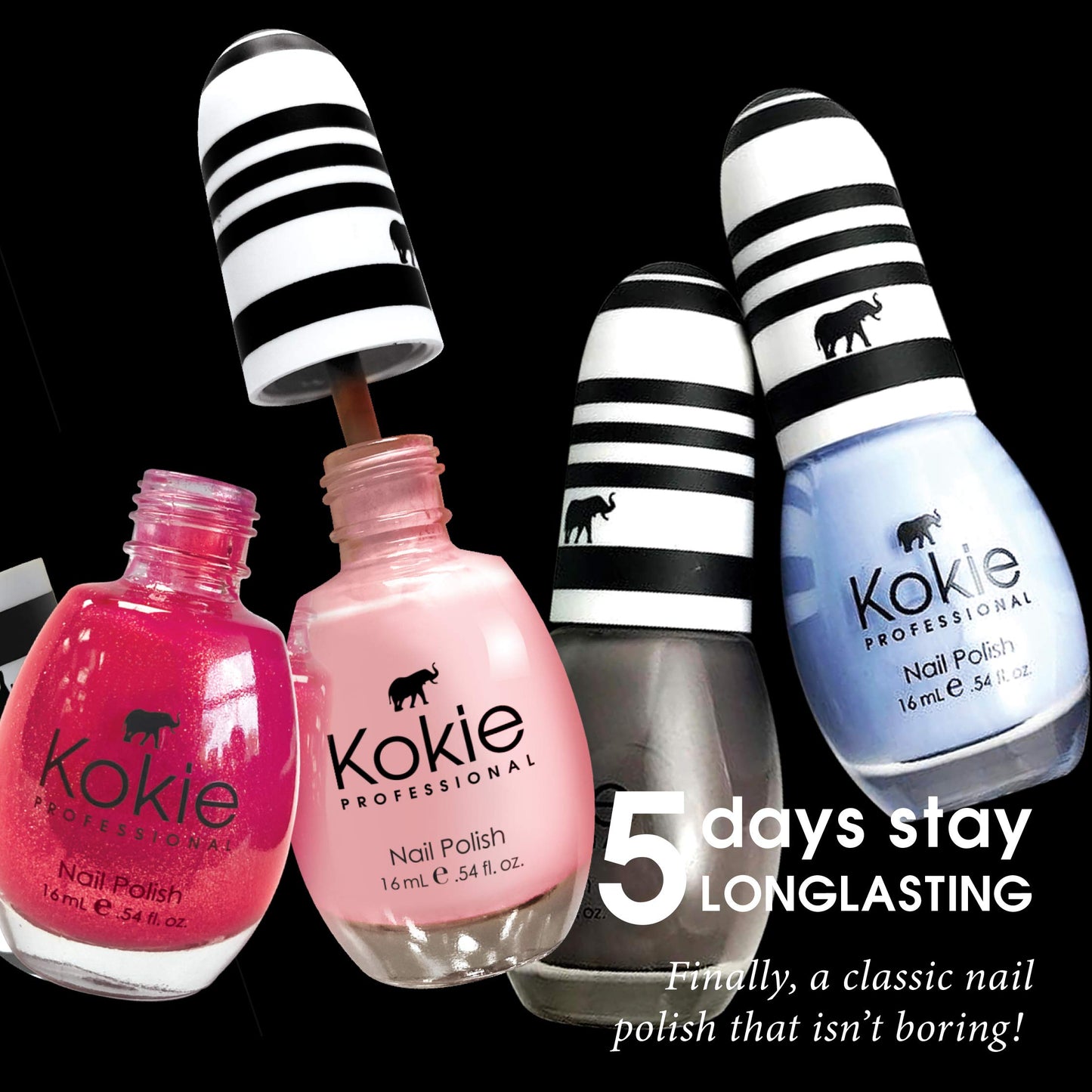 Kokie Professional Nail Polish, 0.54 Fl Oz (Feeling Lucky)