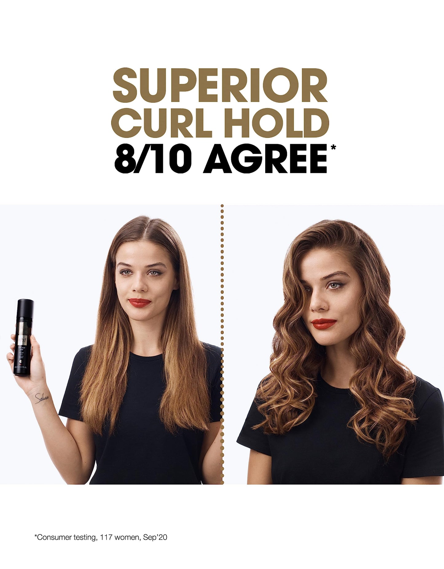 ghd Curly Ever After Heat Protectant for Hair ? Curl Hold Spray for Hair Styling, Heat Protection System for Higher Definition, Longer Lasting