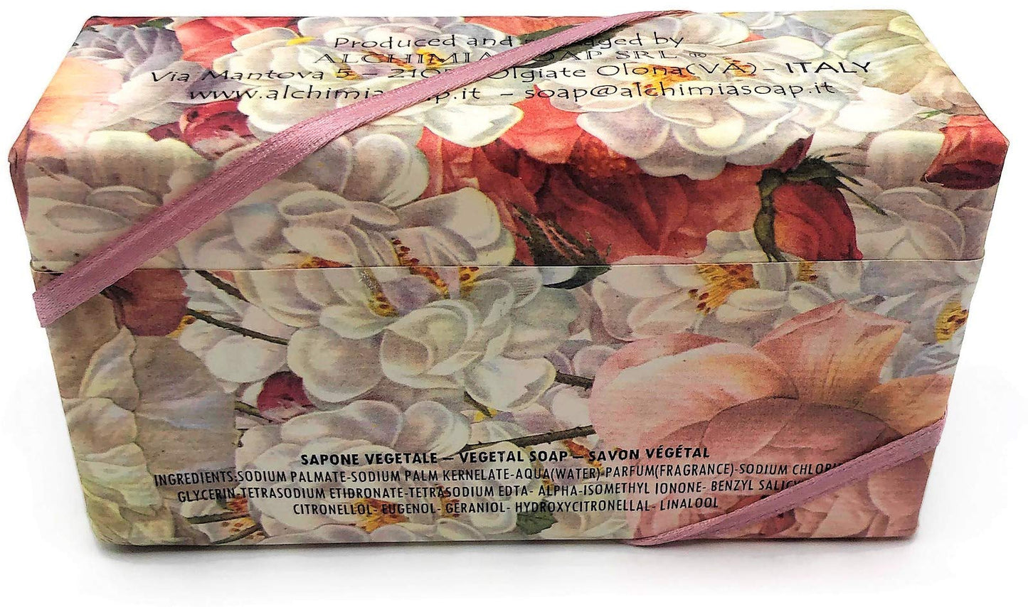 Alchimia Ladybug Rose Vegetable Soap Handmade In Italy - 10.5 oz Soap Bar