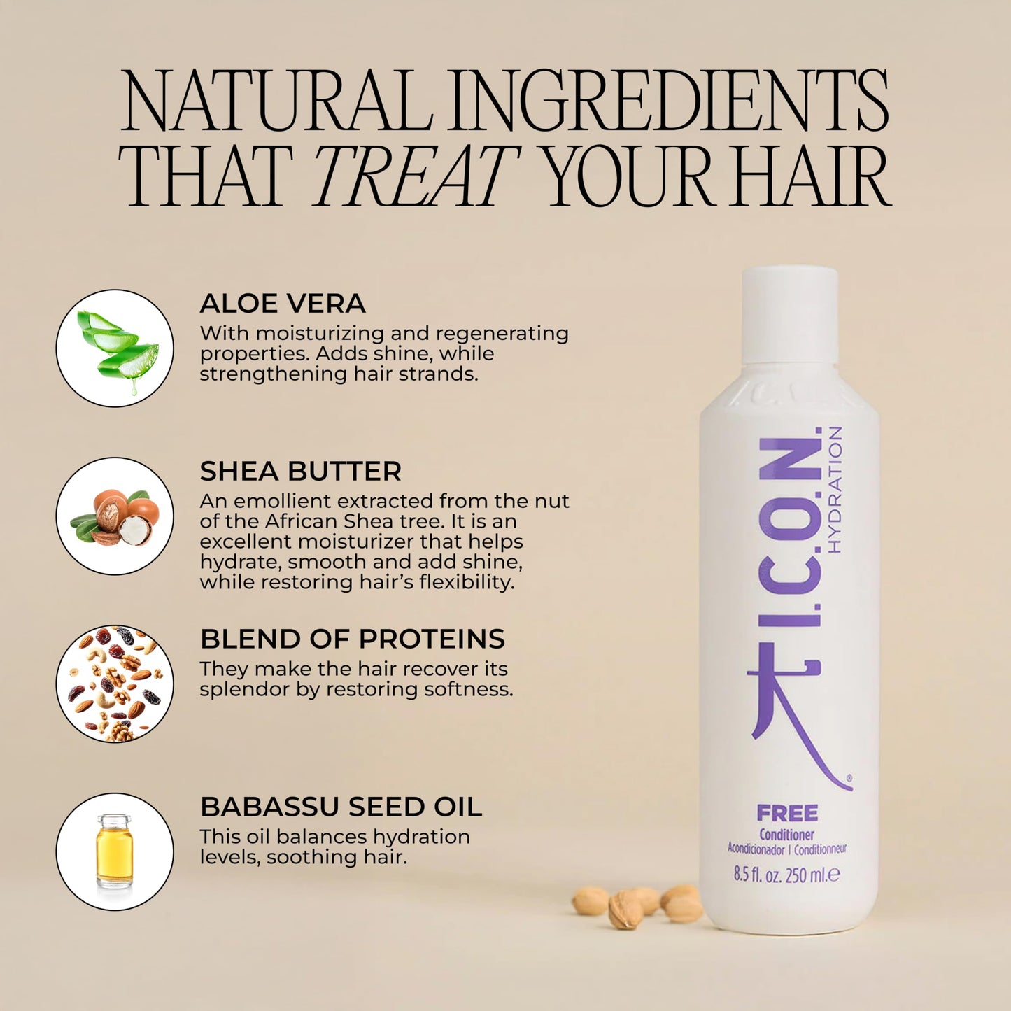 I.C.O.N. Moisturizing Conditioner, Hydrating & Restorative Conditioner for All Hair Types, Enhances Smoothness, Boosts Softness and Shine