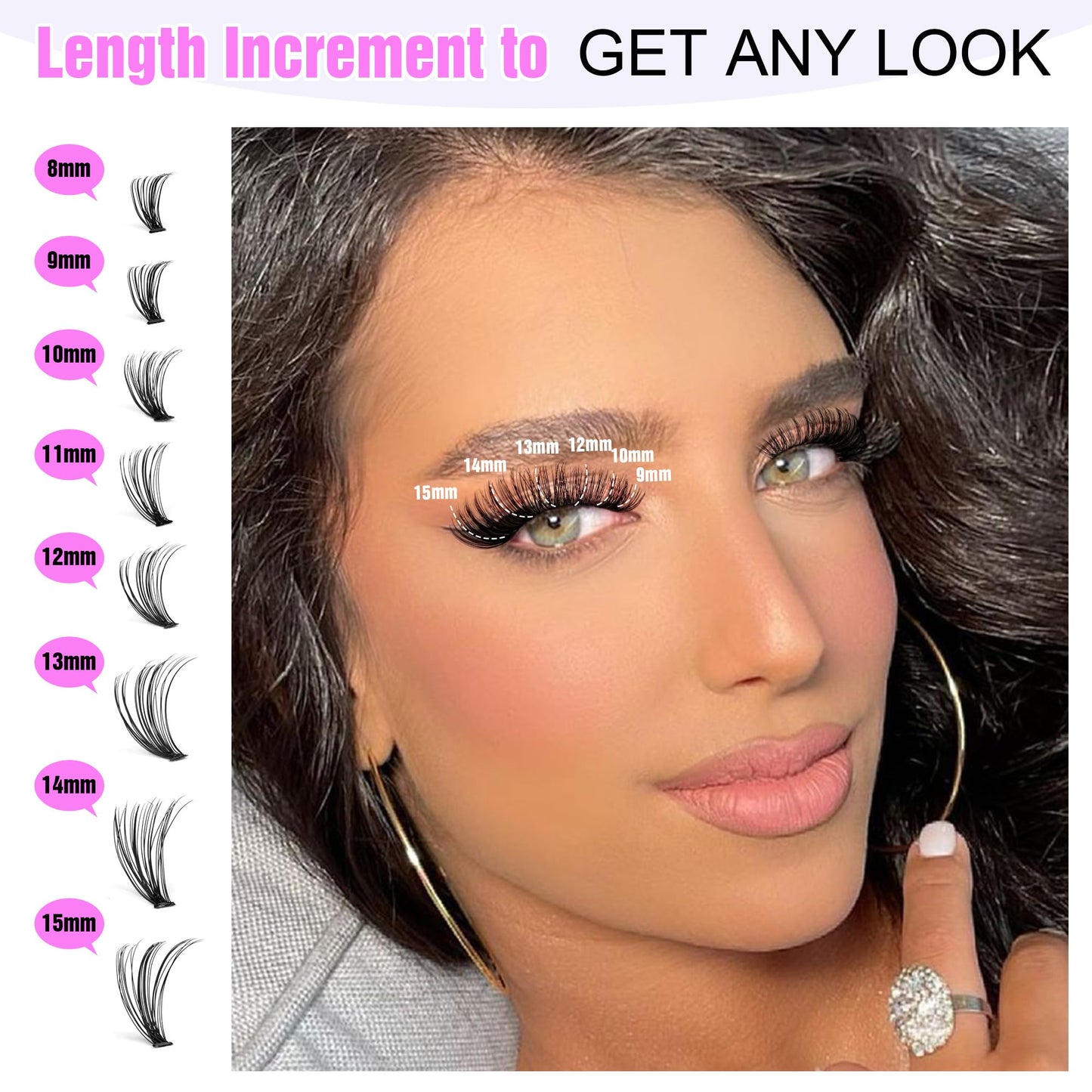 Pawotence Lash Extension Kit DIY 280pcs Individual Lash Clusters Kit 30D Cluster Eyelash Extensions Kit with Lash Bond and Seal, Lash Remover, Lash Beauty and Personal Care Pawotence