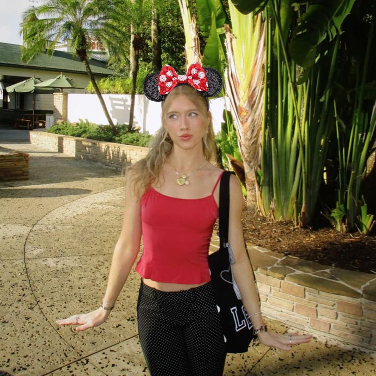 DRESHOW Mouse Ears Headbands for Women Pearl Hairbands Bow Head bands Velvet Head band Christmas Cosplay Costume Princess Party Decorations Halloween Beauty and Personal Care DRESHOW