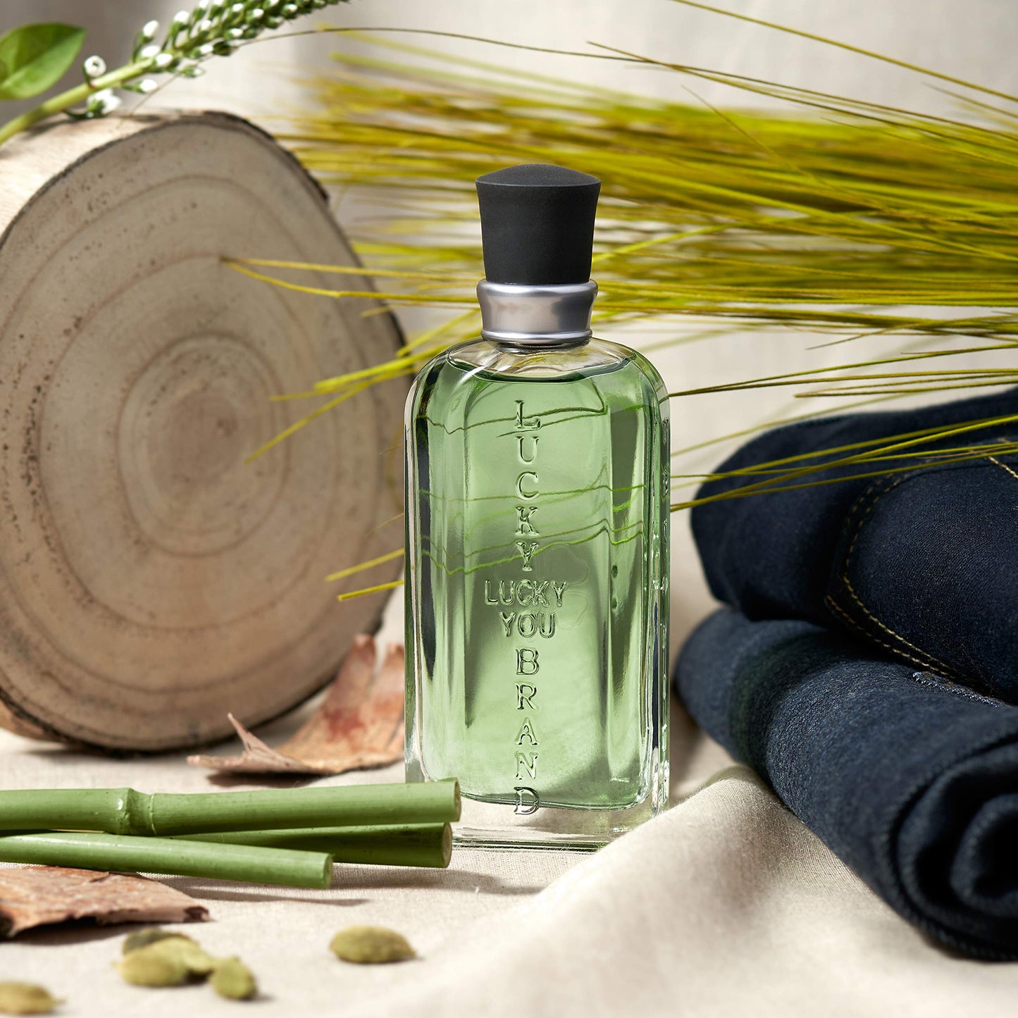 Lucky Brand Lucky You Cologne Spray for Men, Gift for Him, Day or Night Casual Scent with Bamboo Stem Fragrance Notes, 3.4 Fl Oz