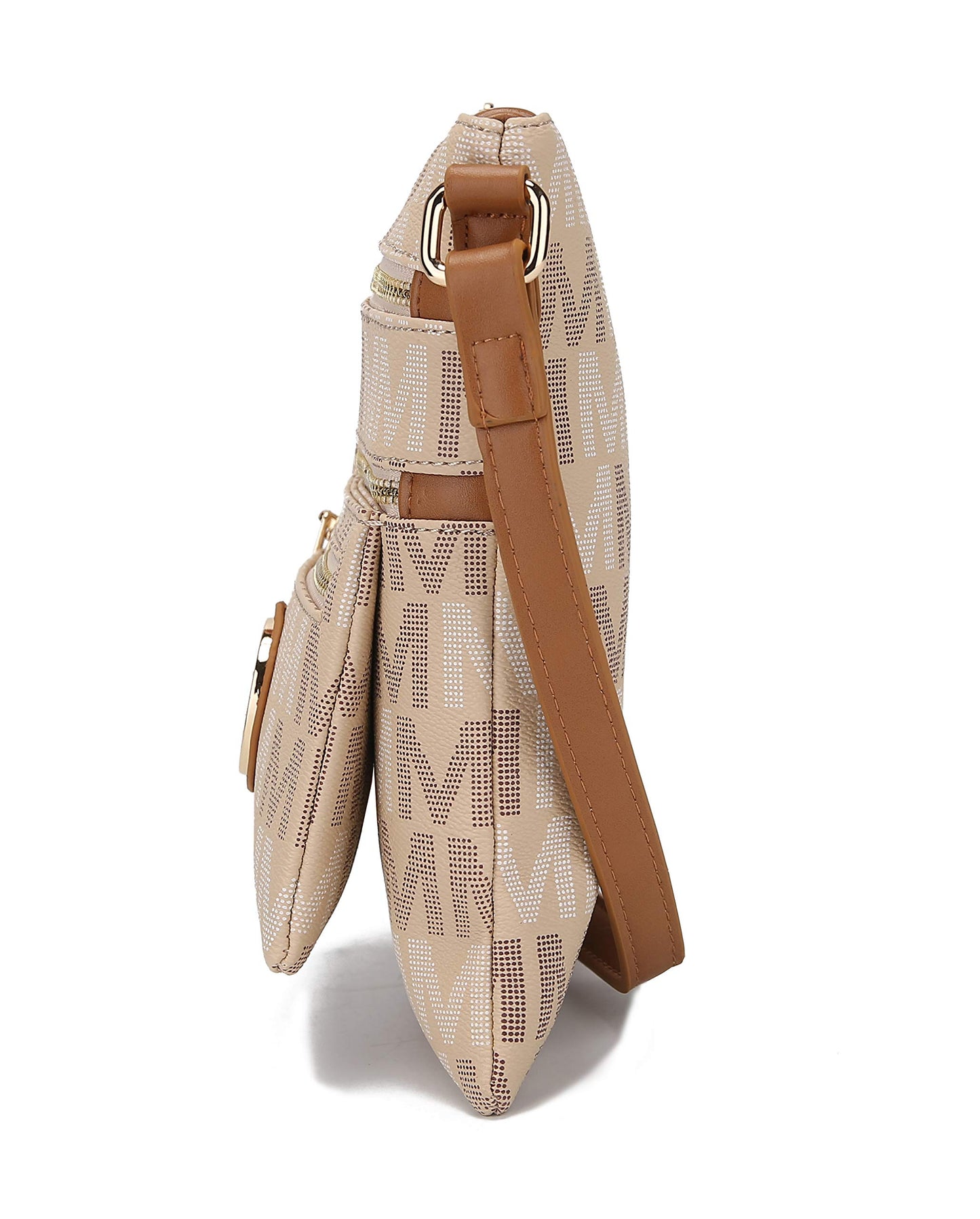 MKF Collection Female Crossbody Bag, Signature Vegan Leather Adjustable Strap Handbag Messenger bag Purse for women by Mia K