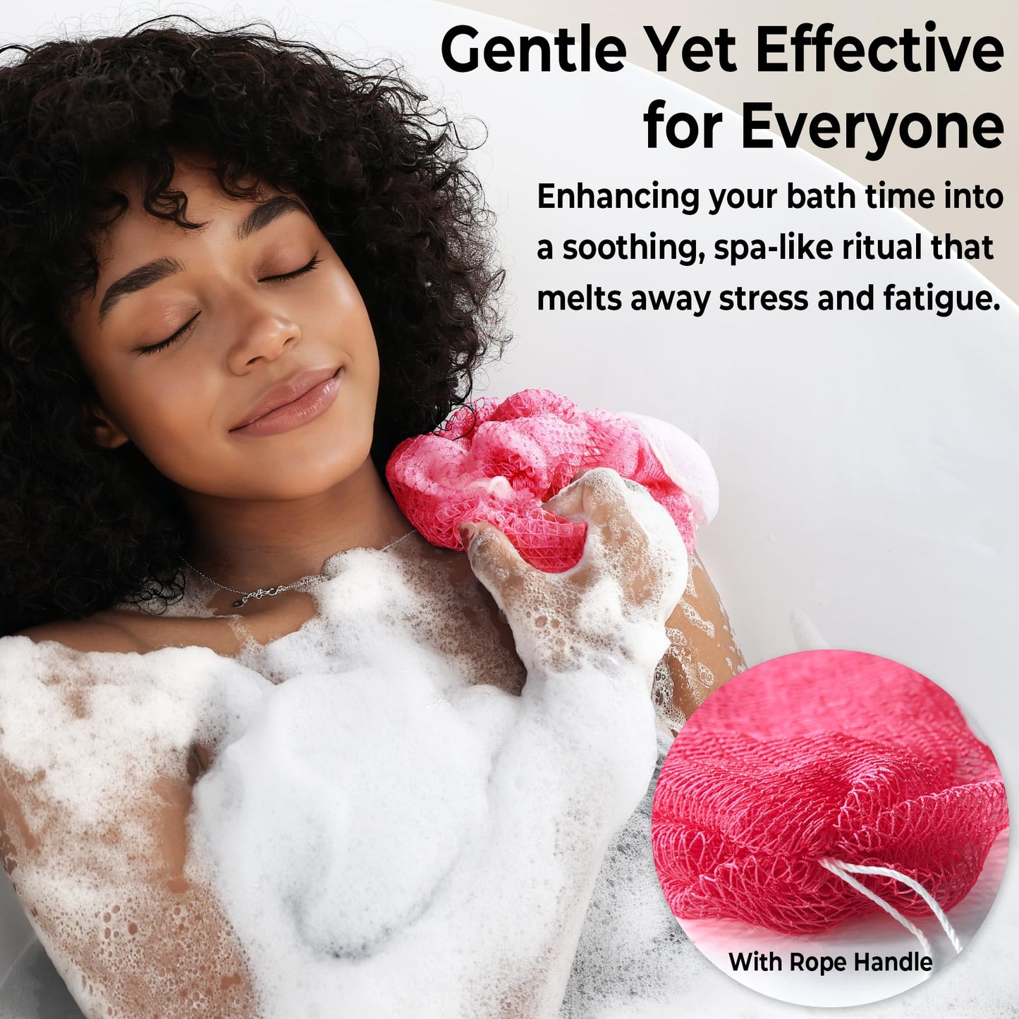 Loofah Sponge African Net Authentic - 2 Pieces Real African Exfoliating Sponge with Knots - African Net Wash Cloths for Body Scrubber Exfoliator Beauty and Personal Care RelaxScene