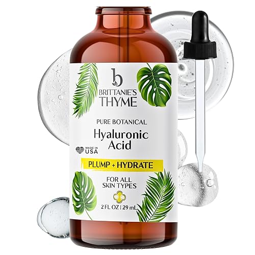 Brittanie’s Beauty Pure 100% Hyaluronic Acid Serum - Intense Hydration & Plumping Formula | Anti-Aging Serum for Fine Lines & Wrinkles | Deep Moisture