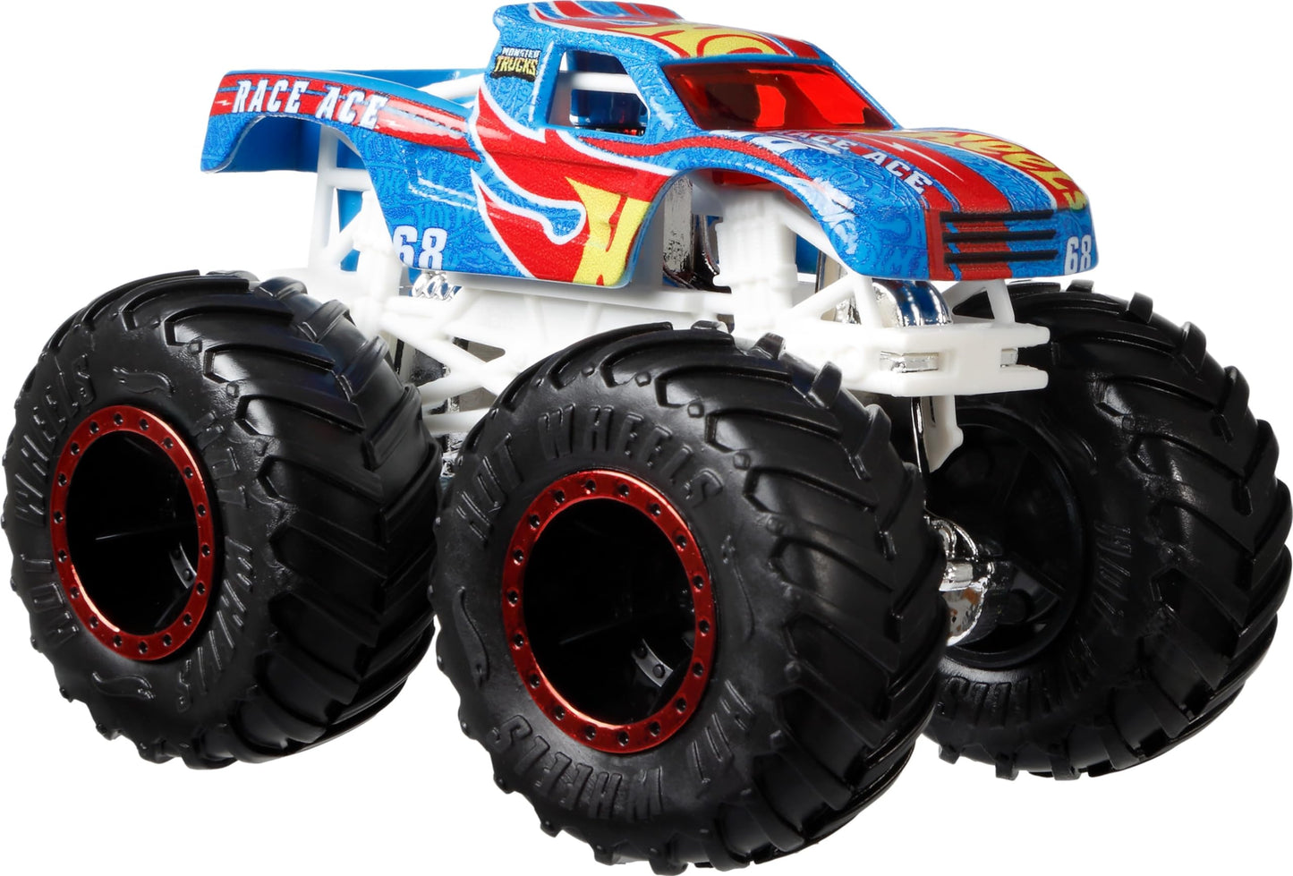 Hot Wheels Monster Trucks Live 8-Pack, Set of 8, 1:64 Scale Race Ace, Bone Shaker, Tiger Shark, HW Demo Derby, Mega-Wrex, 5-Alarm, Gunkster & Bigfoot