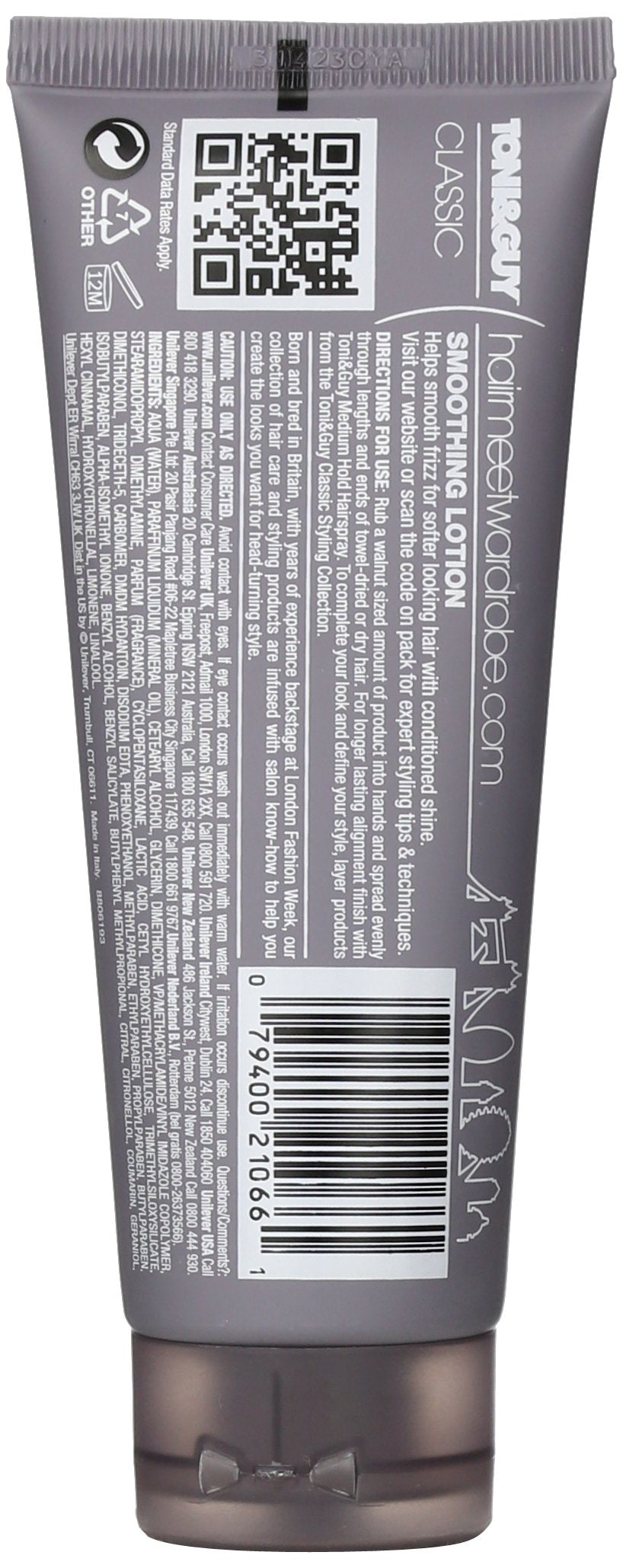 Toni&Guy Classic Smoothing Lotion, 3.56 Fluid Ounce