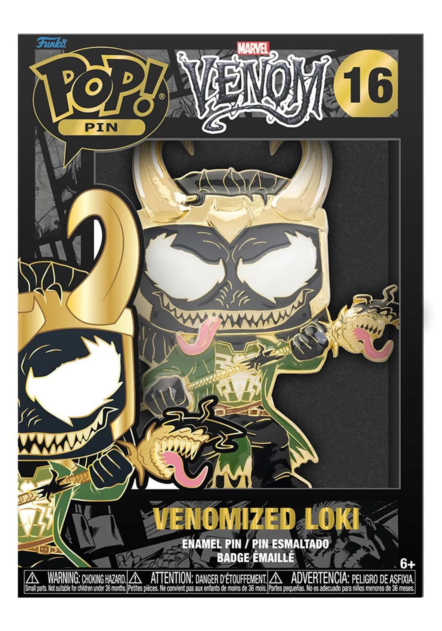 Funko Pop! Sized Pin Marvel: Venom: Loki