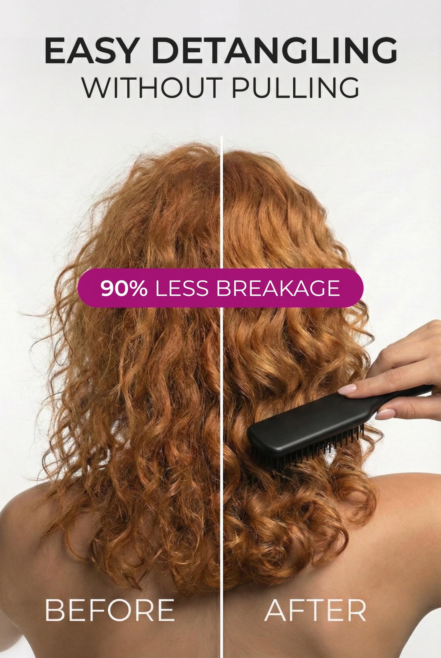 Aséptiqo Brush - Premium Detangling Hair Brush, Compact & Easy to Clean Multi Purpose HairBrush for Men, Women, Kids - Ideal for Straight to Wavy