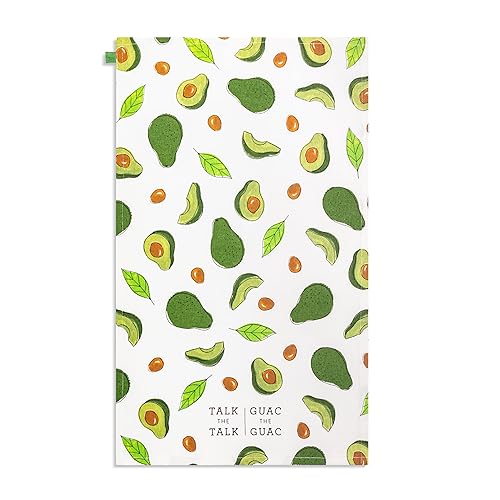 DEMDACO byDesign Serving Collection Talk The Talk Guac The Guac Green Avocado 17 x 28 Cotton Twill Absorbent Kitchen Dish Hand Towel