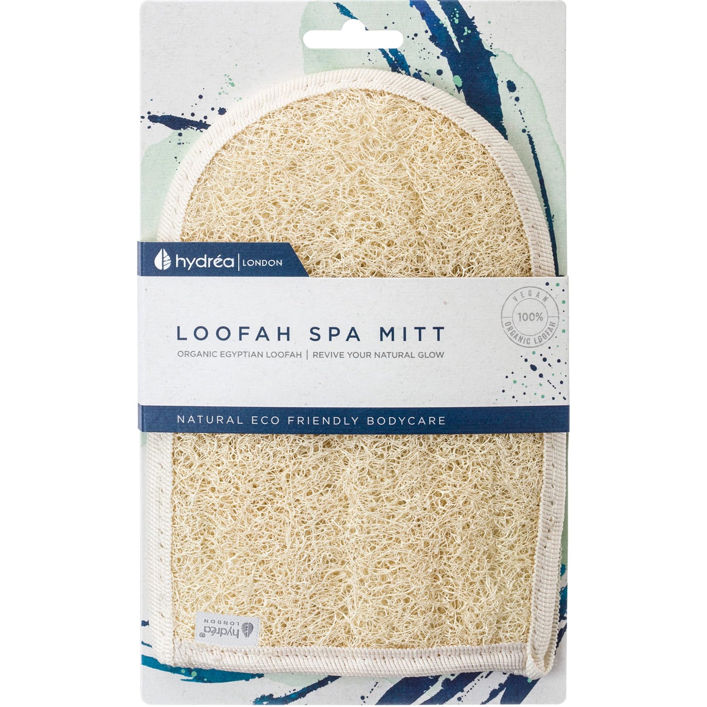 Hydrea London Exfoliating Glove - Organic Egyptian Shower Loofah & Dual-Sided Face Mitt Exfoliator - Body Scrubber for Men & Women, Dead Skin Cell
