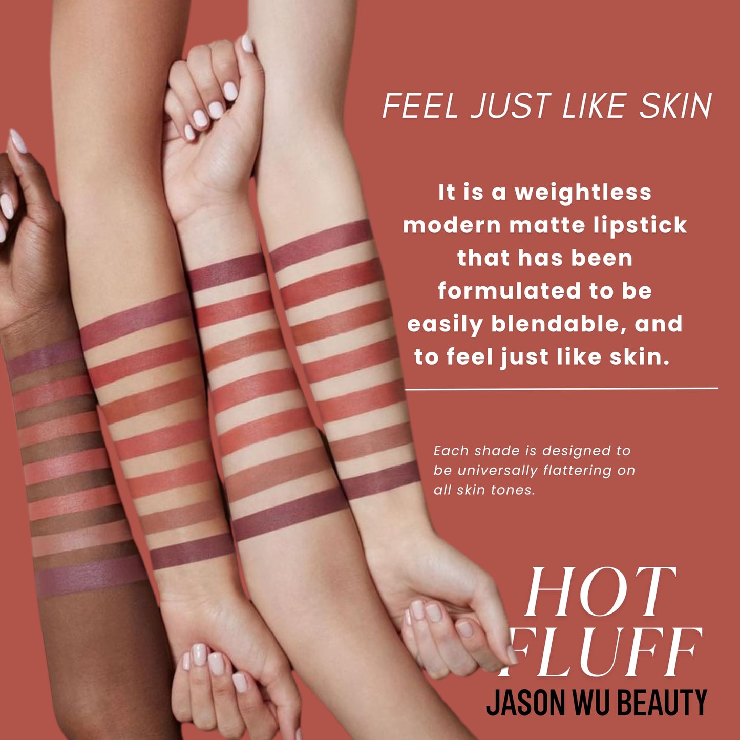 Jason Wu Beauty Hot Fluff Modern Matte Lipstick - 3-in-1 Lipstick, Blush, Shadow, 3.8g 0.134oz (Apple Pie, 3.8g)