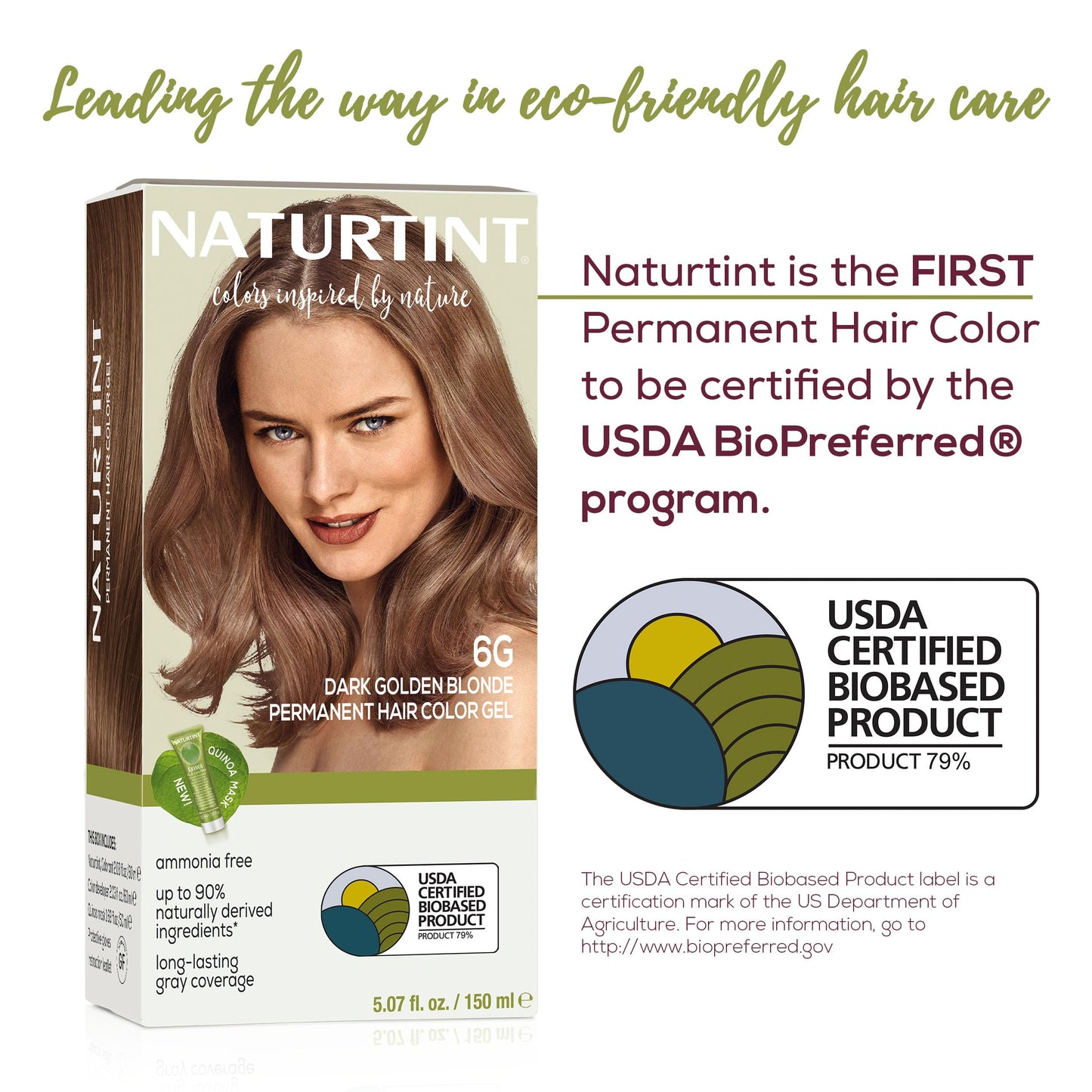 Naturtint 6G Dark Golden Blonde Permanent Hair Color (Pack of 1), Ammonia Free, Vegan, Cruelty Free, up to 100% Gray Coverage, Long Lasting Results
