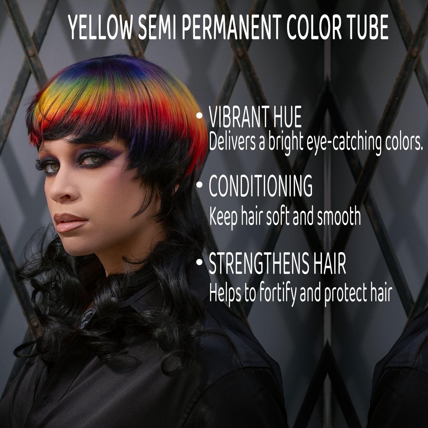 L3 Kray Semi Permanent Hair Color - Semi Permanent Hair Dye with Aloe Vera - Yellow