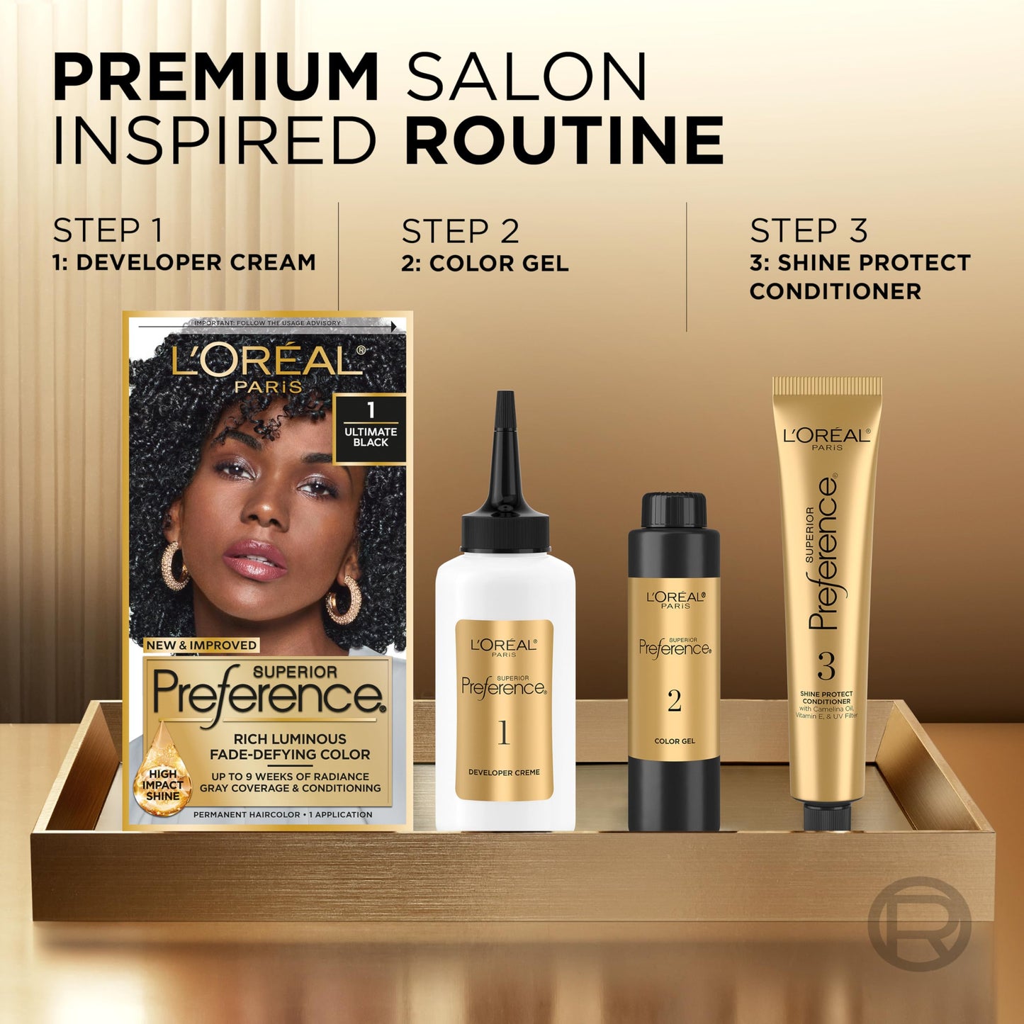 L'Oreal Paris Superior Preference Hair Color, 7la Lightest Aubur, 1 Count (Pack of 12)