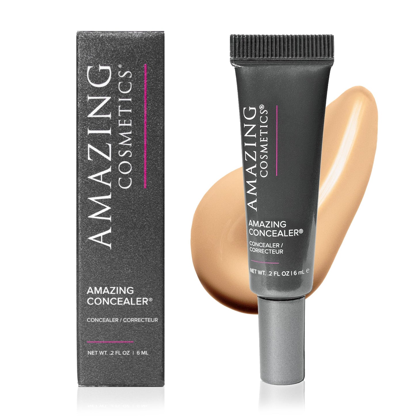 AmazingCosmetics Amazing Concealer, Full Coverage with Pin Dot Amounts, Long Wear Concealer Makeup for Undereye Dark Circles, Blemishes and Spots