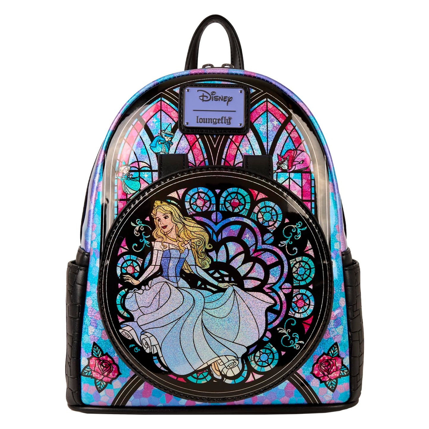 Loungefly Disney Princess Stained Glass: Sleeping Beauty Mini-Backpack, Amazon Exclusive
