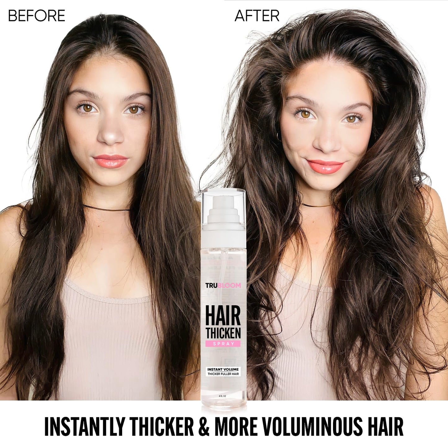 Tru Bloom Hair Thickening Spray - Fuller, Thicker Hair in seconds. All Natural Hair Volume Booster. Stylist-Recommended