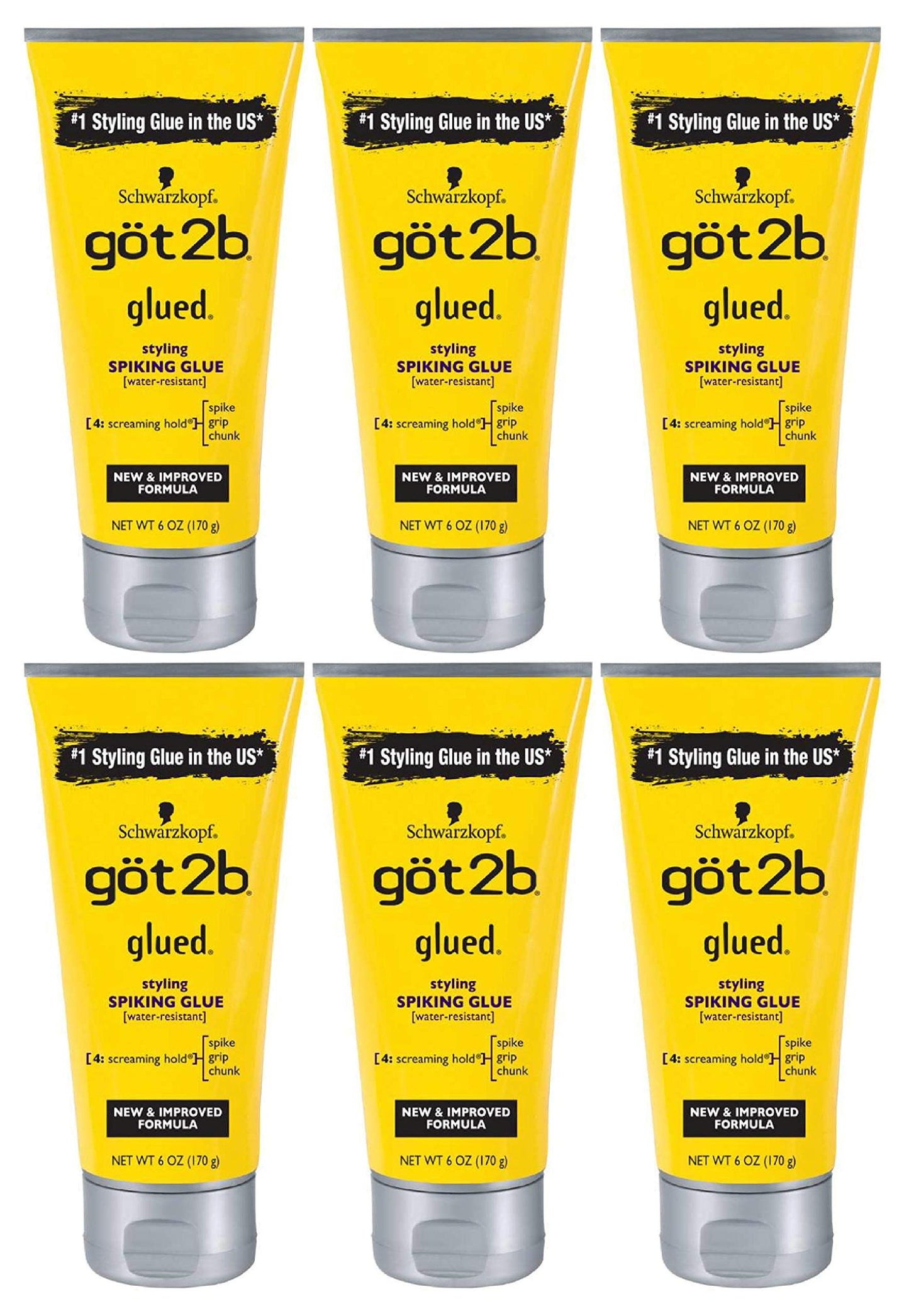Schwarzkopf Got2b Glued Spiking Glue 6 Oz (Pack of 6)