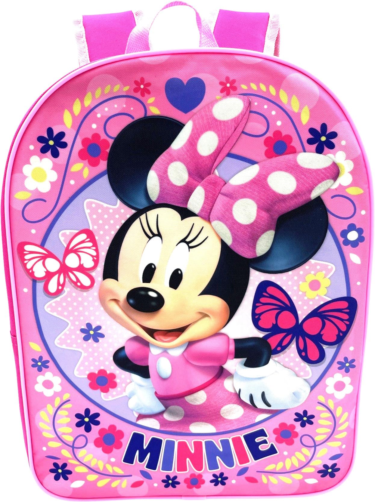 Ruz Minnie Mouse Kid's Licensed 15 Inch School Bag Backpack Pink