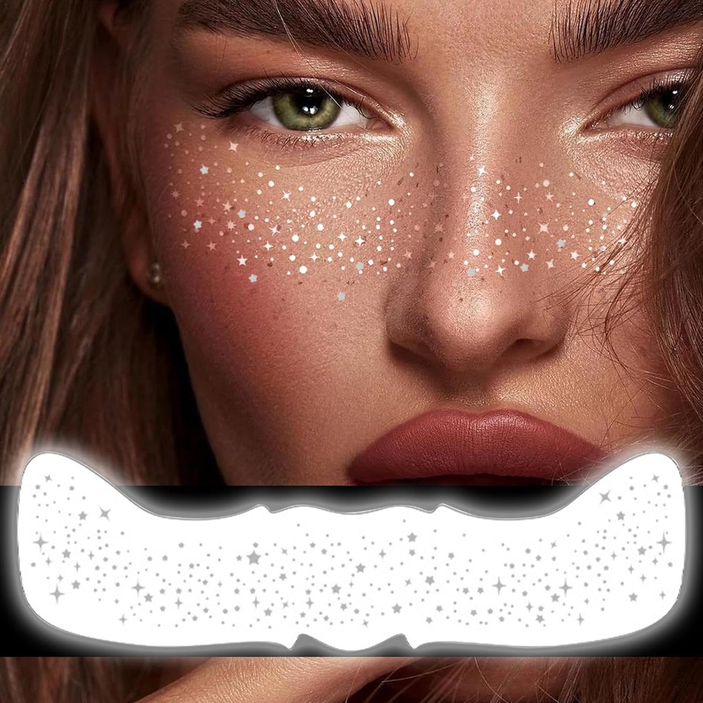 Makeup Glitter Speckle Patches for Face | Waterproof Speckles Patches Decor,Face Glitter Makeup Speckle,Safe and Harmless Makeup Tool
