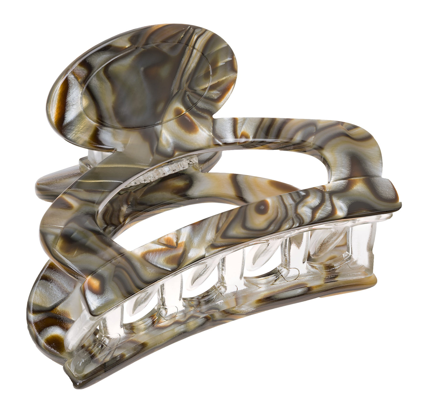 France Luxe Oval Cutout Claw Clip - Onyx