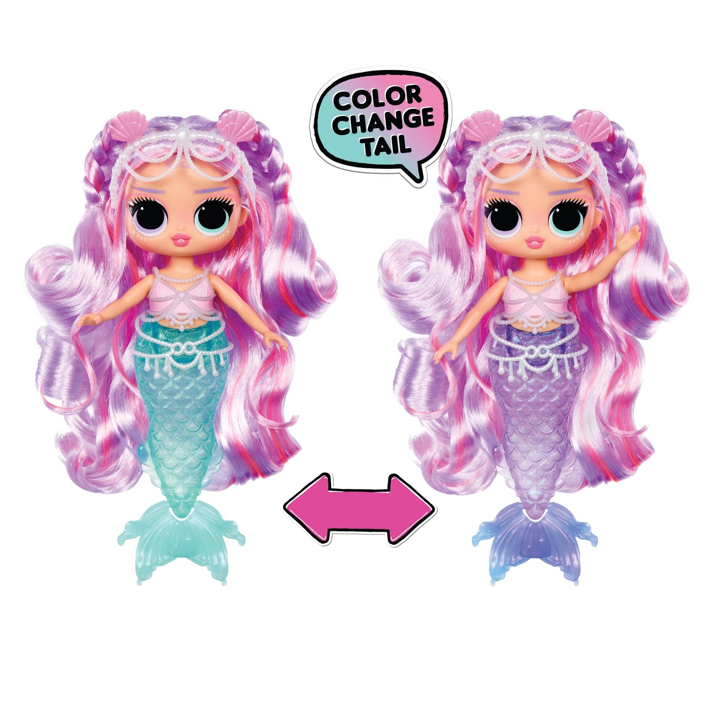 LOL Surprise Tweens Mermaid Lana Marine Fashion Doll with Color Changing Tail, Movable Fin, and Beautiful Accessories – Toy Gift for Kids Ages 4+