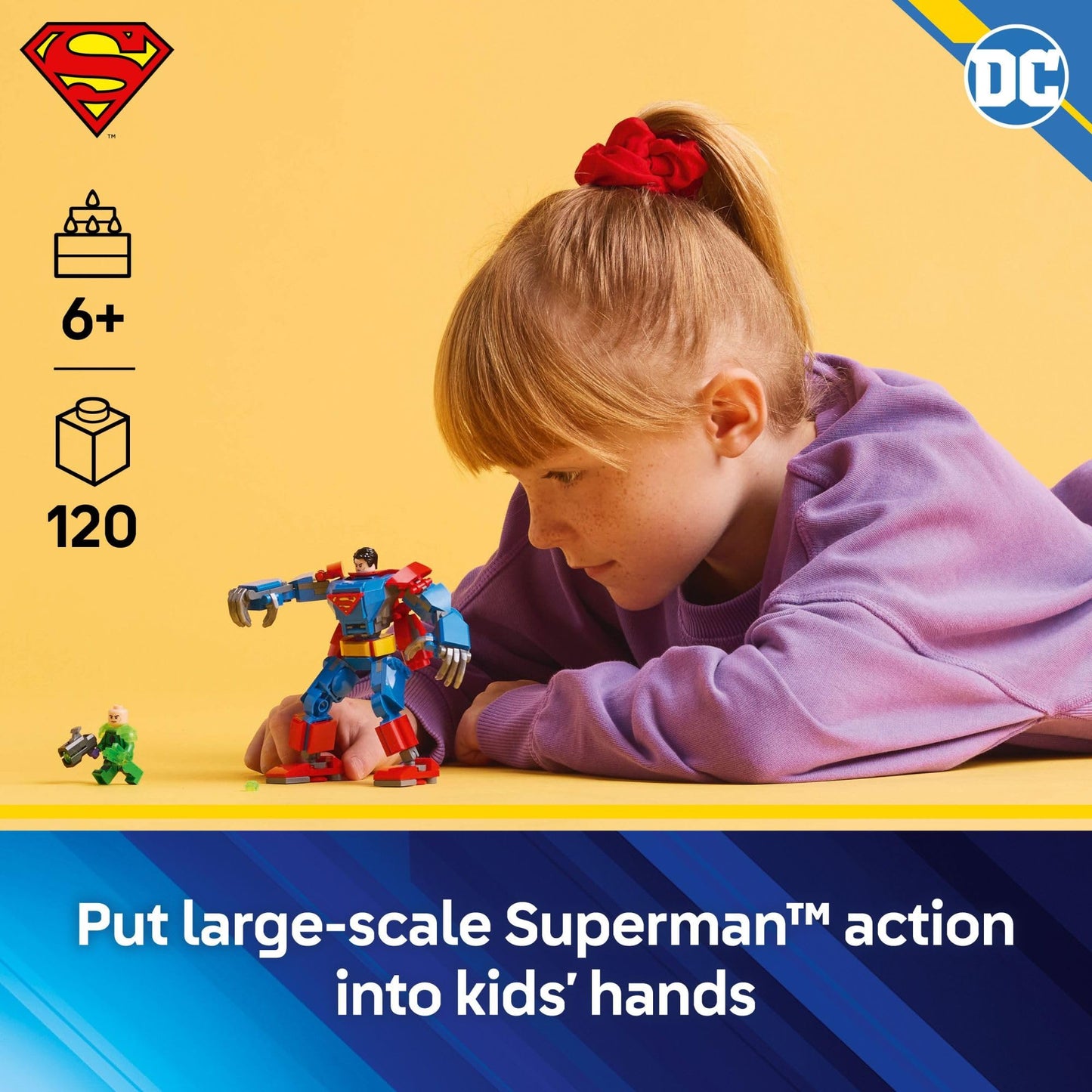 LEGO DC Superman Mech vs. Lex Luthor 76302, Buildable Action Figure Set, Superhero Toy Gift for Kids, Boys & Girls Ages 6+