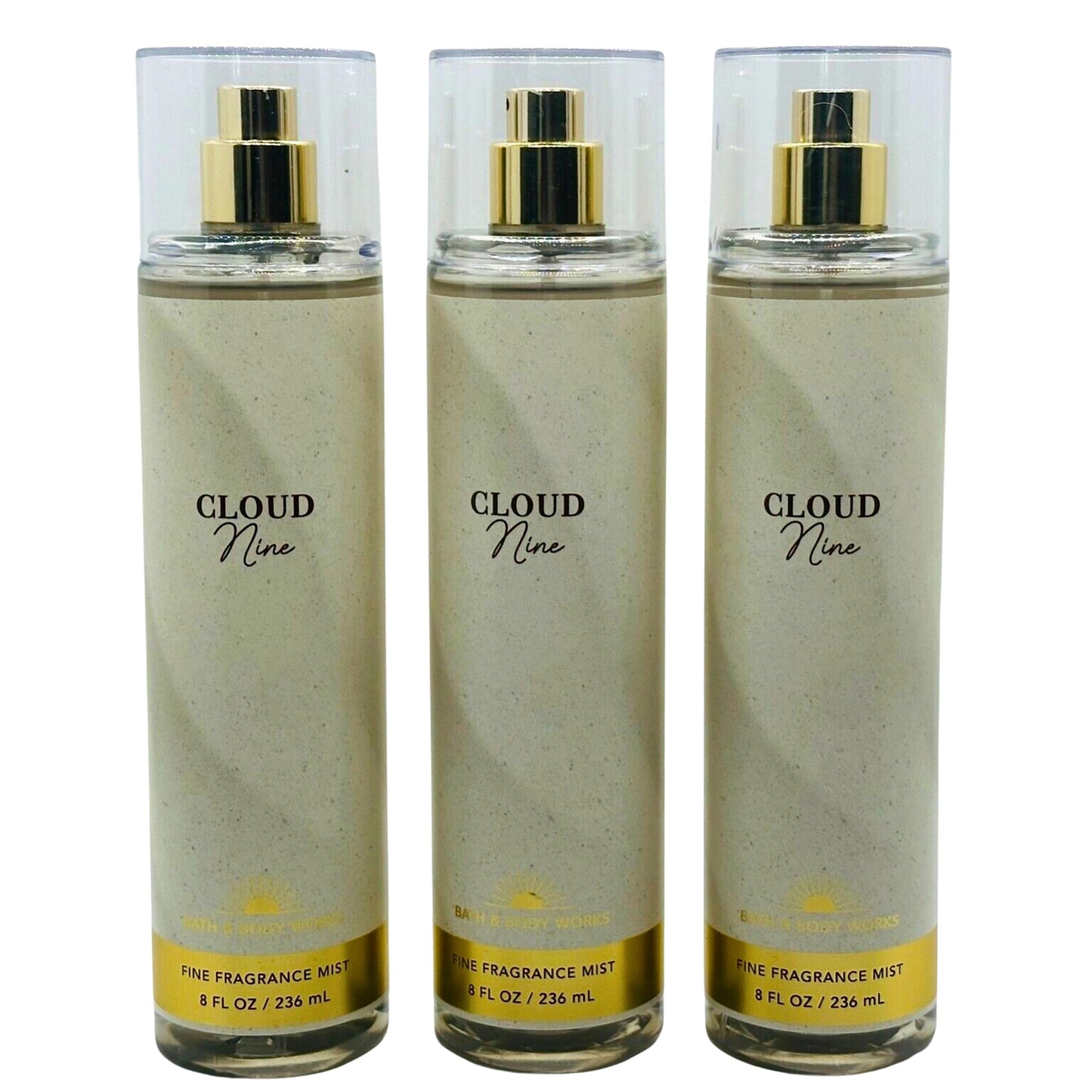 Bath & Body Works Fragrance Mist 3-Pack 8oz Each (Cloud Nine)