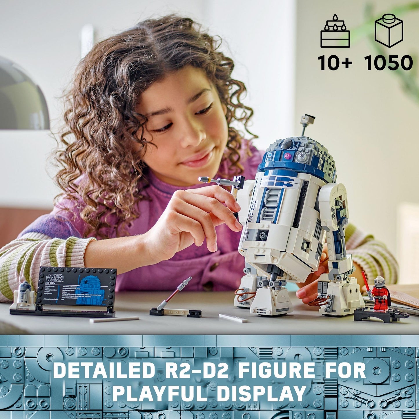 LEGO Star Wars R2-D2 Building Toy Set 75379 with 25th Anniversary Darth Malak Minifigure, Display or Play Model for Kids Ages 10+