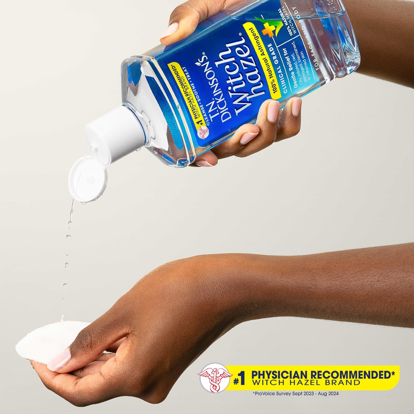 T.N. Dickinson’s Witch Hazel Astringent 8 oz – 100% Natural, Fragrance-Free | Clinical Grade Formula to Cleanse & Soothe Face & Body Skin