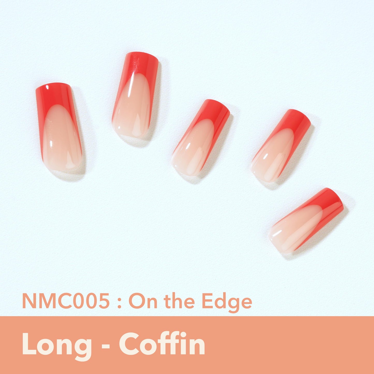 MOOD: TOO CLASSY Press On Nails - On the Edge | Trendy Long Coffin Shape | Salon Acrylic Finish, Kit Includes 30 Nail Tips, Mini Glue, Adhesive Tabs Beauty & Personal Care EBIN NEW YORK