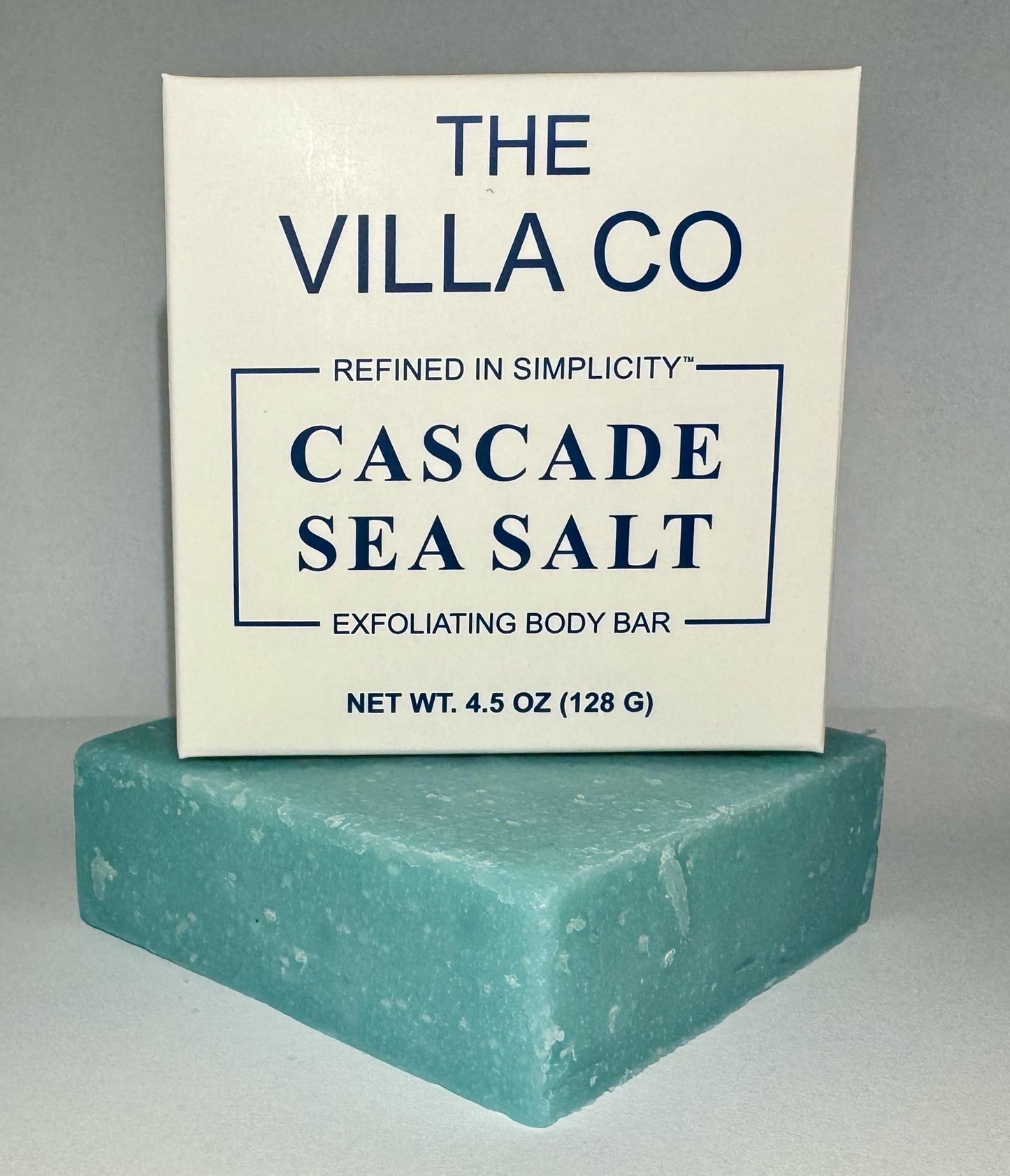The Villa Co - Cascade Sea Salt | 4.5oz Exfoliating Body Bar for Men | Artisan Made in USA | Natural Ingredients | Sea Salt | Refined in Simplicity Beauty & Personal Care The Villa Co