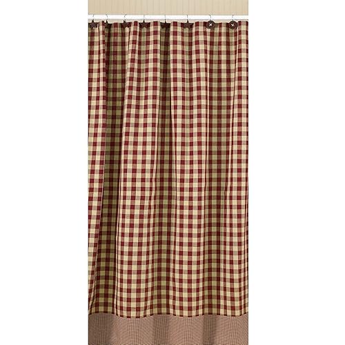 Park Designs York Shower Curtain, 72 x 72, Wine