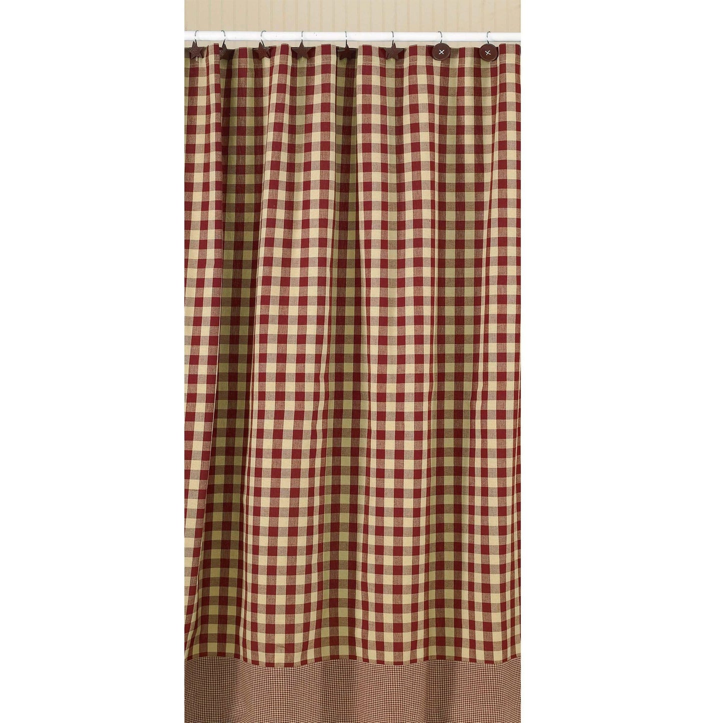 Park Designs York Shower Curtain, 72 x 72, Wine