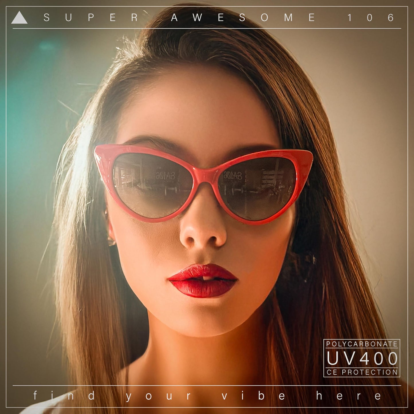 SA106 Womens Classic Gothic Mod Cat Eye Sunglasses Red - Smoke