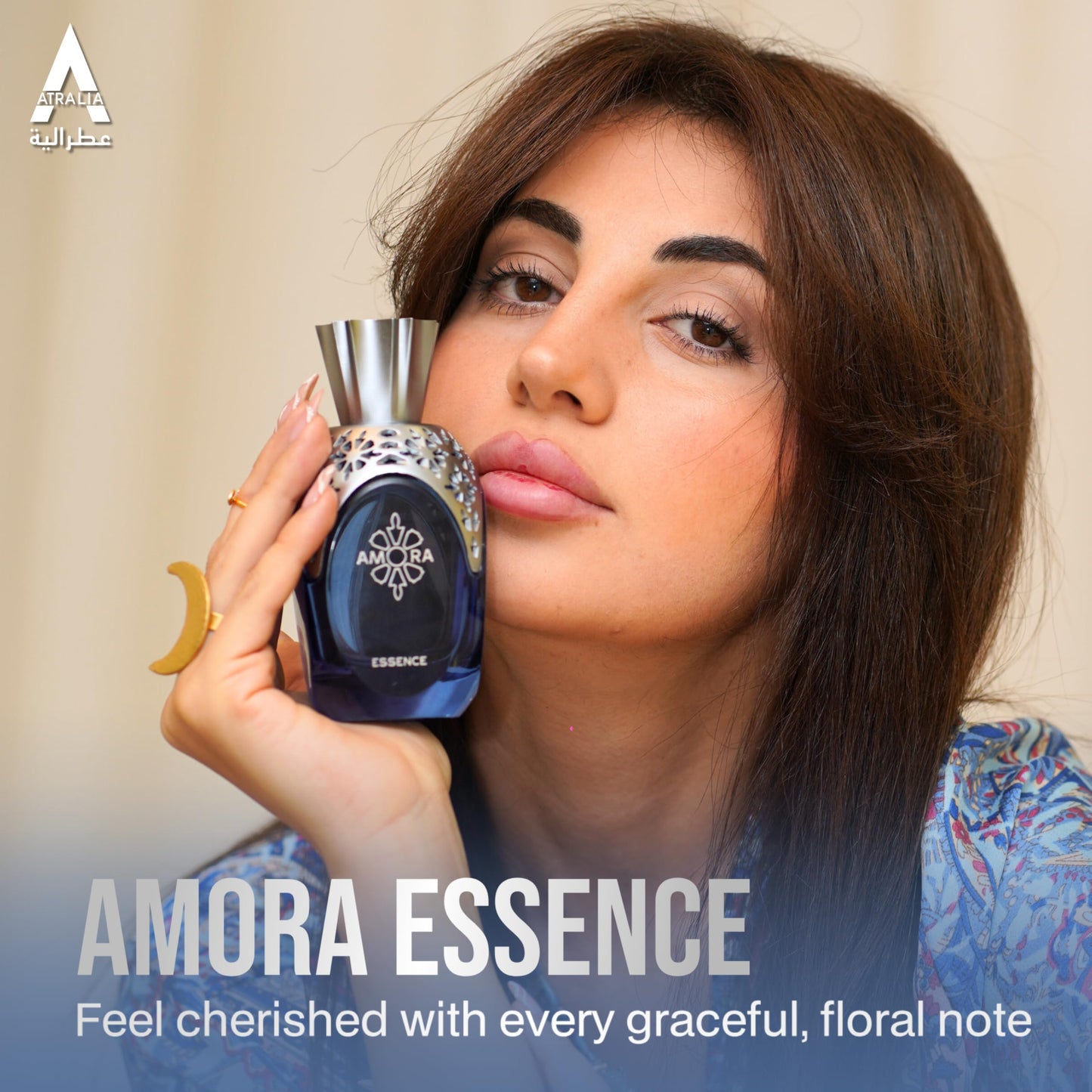 Atralia Amora Essence Extrait De Parfum 100Ml 3.4Oz Unisex Fragrance - Luxury and Original Extrait de Parfum with Top notes of Lychee, Rhubarb and