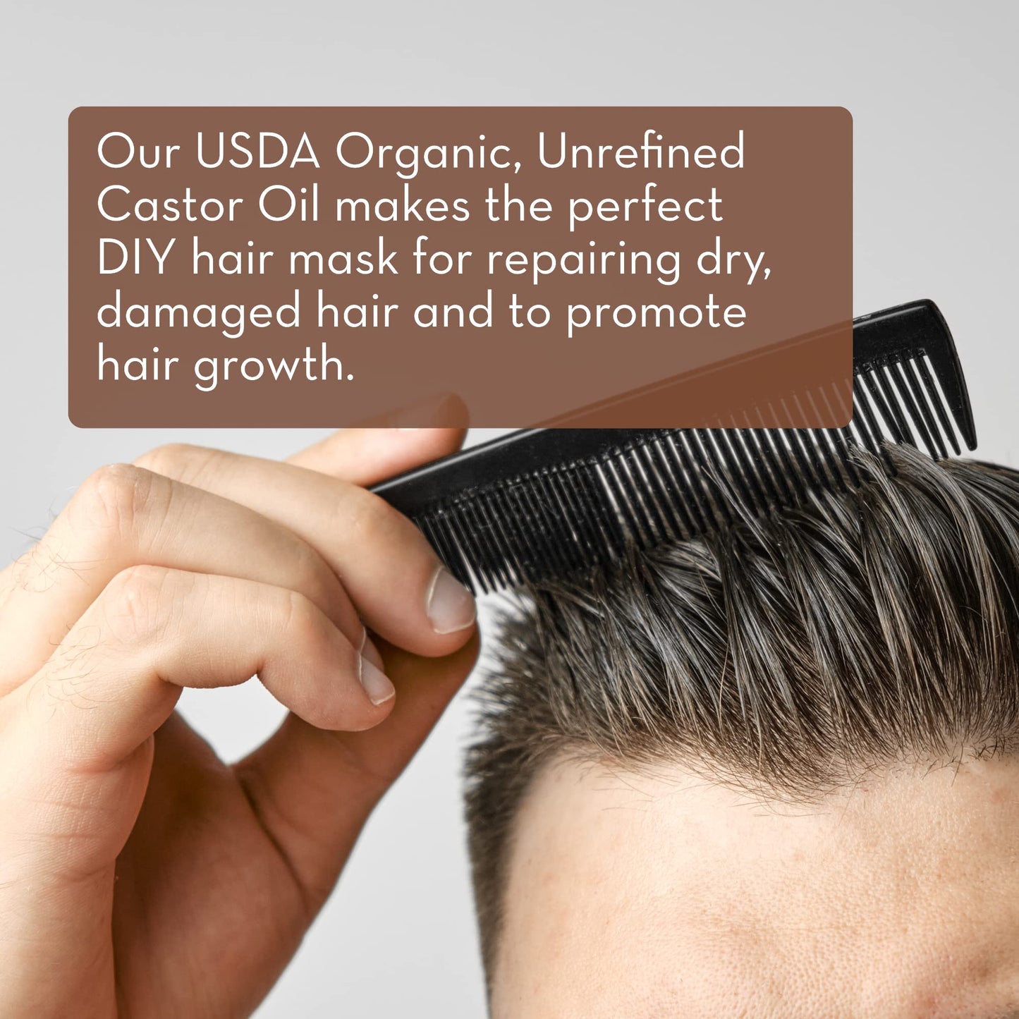 Pure Body Naturals Castor Oil for Face, Hair Growth, Skin, and Body - Cold Pressed Organic Castor Oil Aceite De Ricino Hexane Free Unrefined - 16 fl