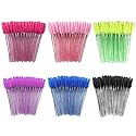 300Pcs Disposable Eyelash Mascara Brushes for Eye Lashes Extension Eyebrow and Makeup for Eye Lash Extension, Eyebrow and Makeup Crystal 6