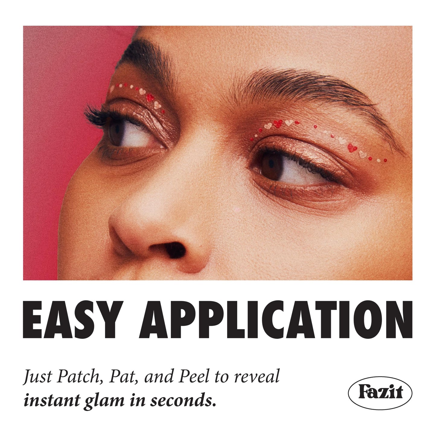 Fazit Makeup Patches - Sweetheart Wing Eyes - Glow Up Make-Up Patches - Cute Glitter Makeup Accessories for Women - Cosmetic Glitter for Face